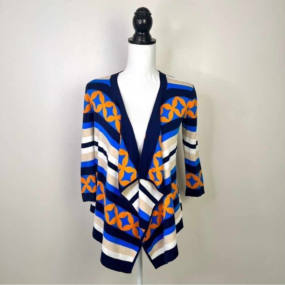 Minnie Rose Waterfall Open Stripe Cardigan
